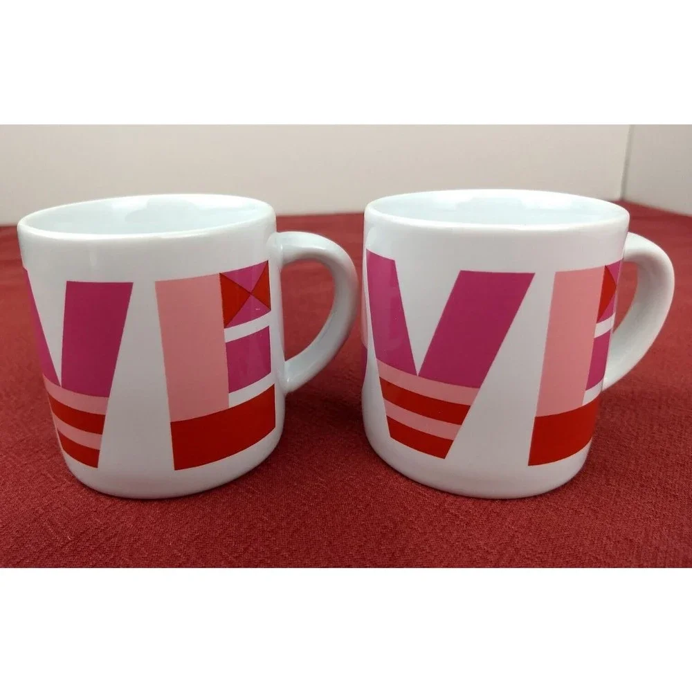 Crate & Barrel LOVE HEART MUGS 3